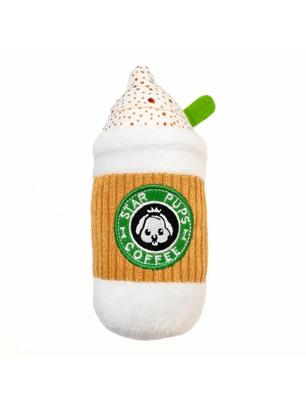 Puppuccino Pals Pup'kin Spice Latte Plush Dog Toy Squeaky Star Pups